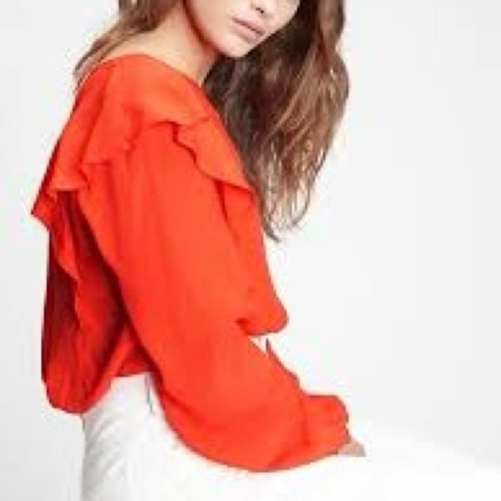 Gap Red Ruffle Top - Picture 6 of 6
